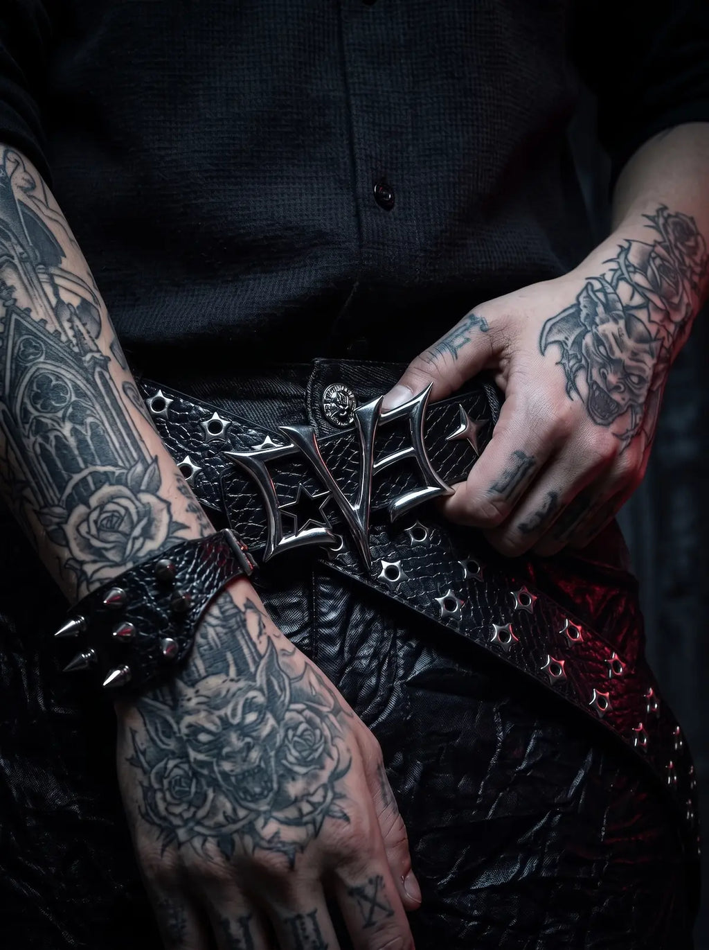Voidstar Double Grommet Punk Belt image 4
