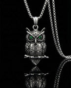 Vintage Owl Pendant Necklace image 0