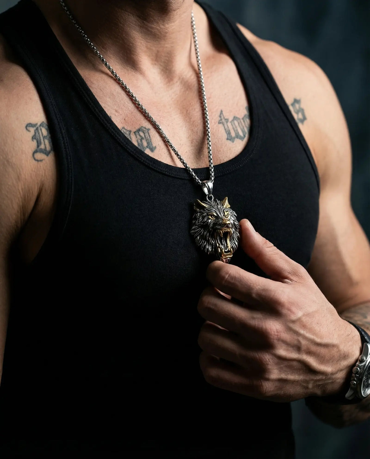 Viking Wolf Head Pendant Necklace image 6