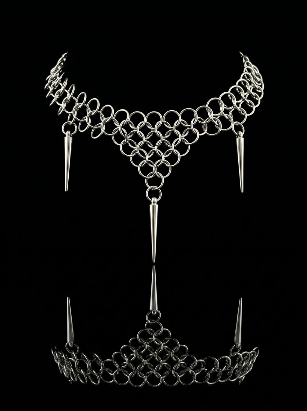 Punk Rivet Chainmail Choker image 0