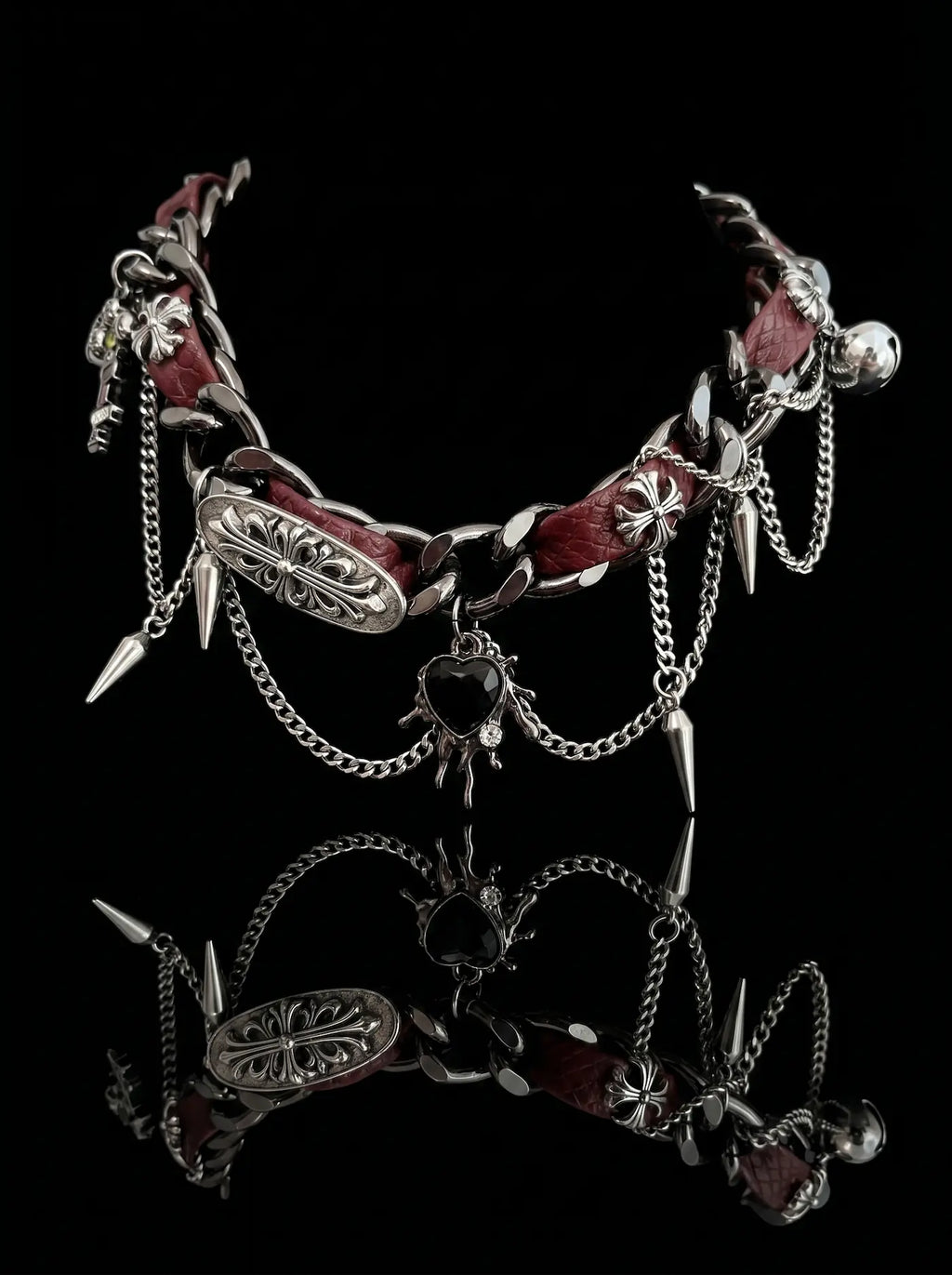 Punk Thorn Heart Choker image 0