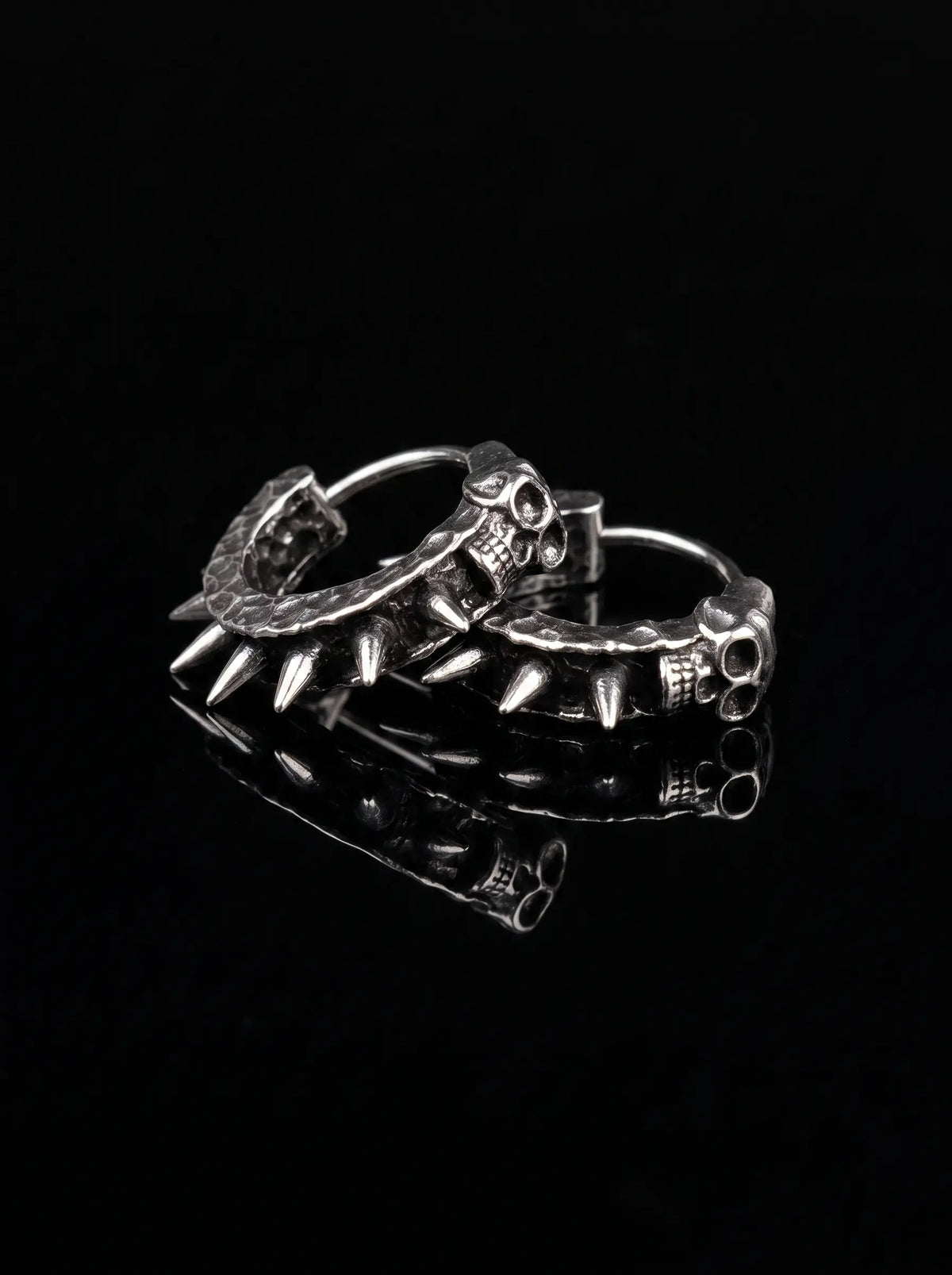 Skullthorn Gothic Hoop Earrings image 5