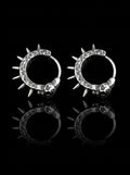 Skullthorn Gothic Hoop Earrings image 0