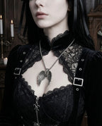 Punk Angel Wing Pendant Necklace image 1