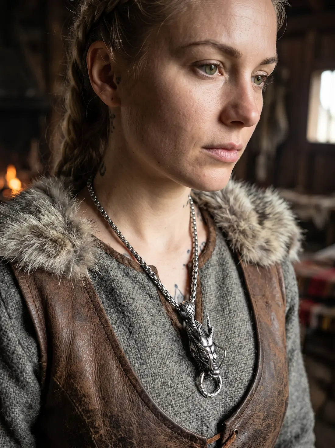 Oathkeeper Dragon Head Pendant Necklace image 2