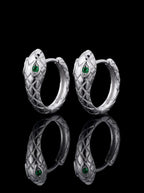 Venom Gaze Gothic Snake Hoop Earrings image 0
