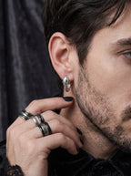 Venom Gaze Gothic Snake Hoop Earrings image 5