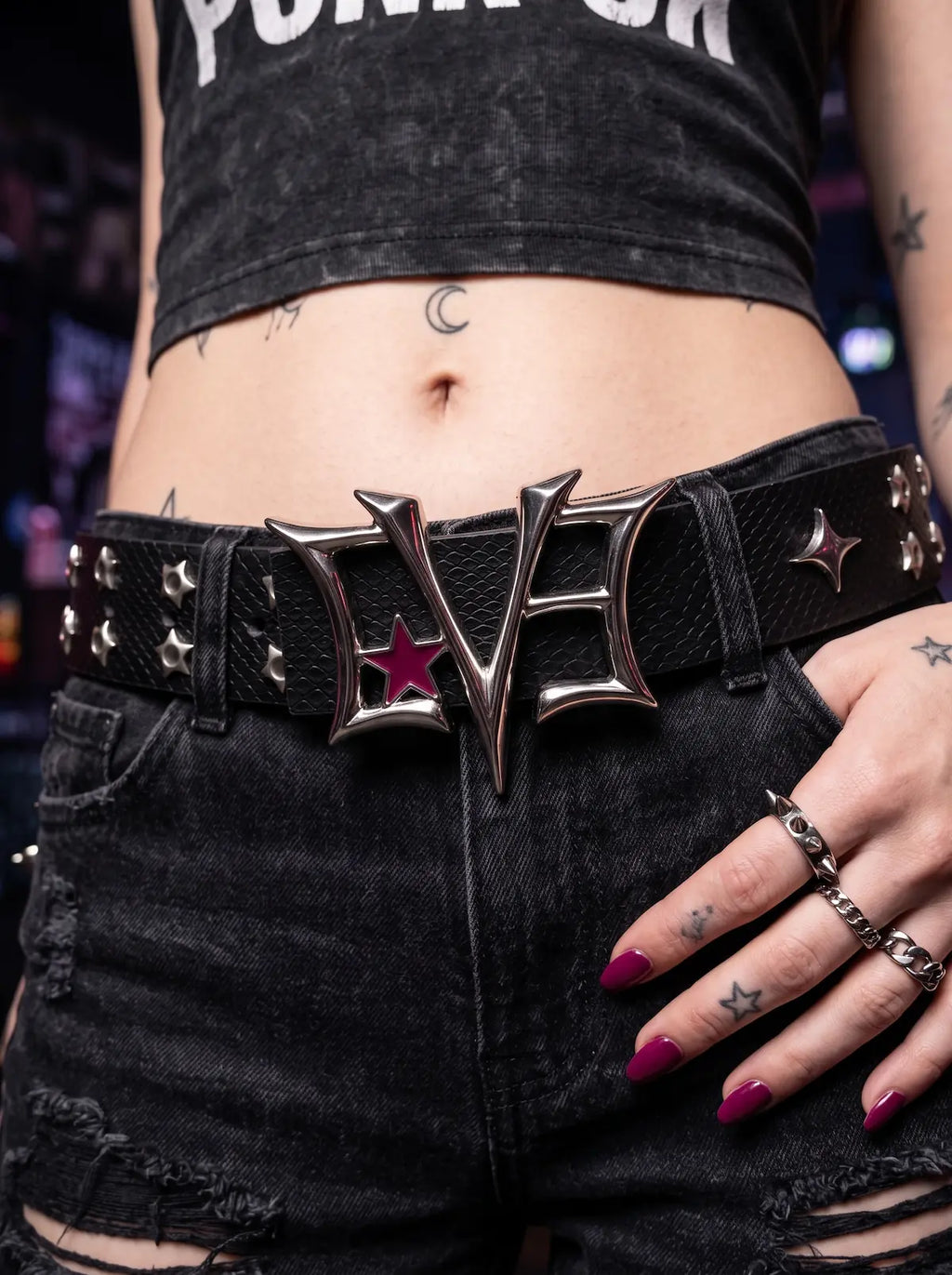 Voidstar Double Grommet Punk Belt image 7