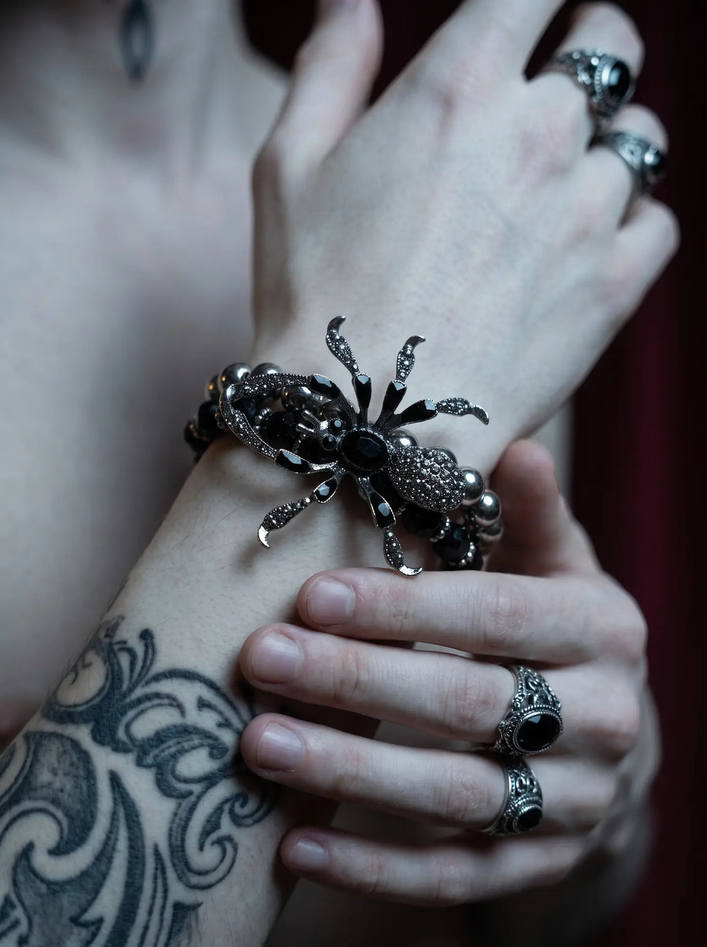 Widow’s Oath Spider Beaded Bracelet image 1