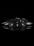 Punk Spiked Leather Choker image 0