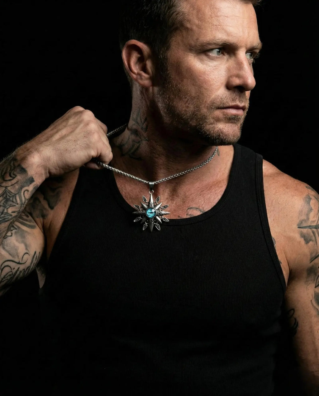 Eight-pointed Star Devil Eye Pendant Necklace image 2