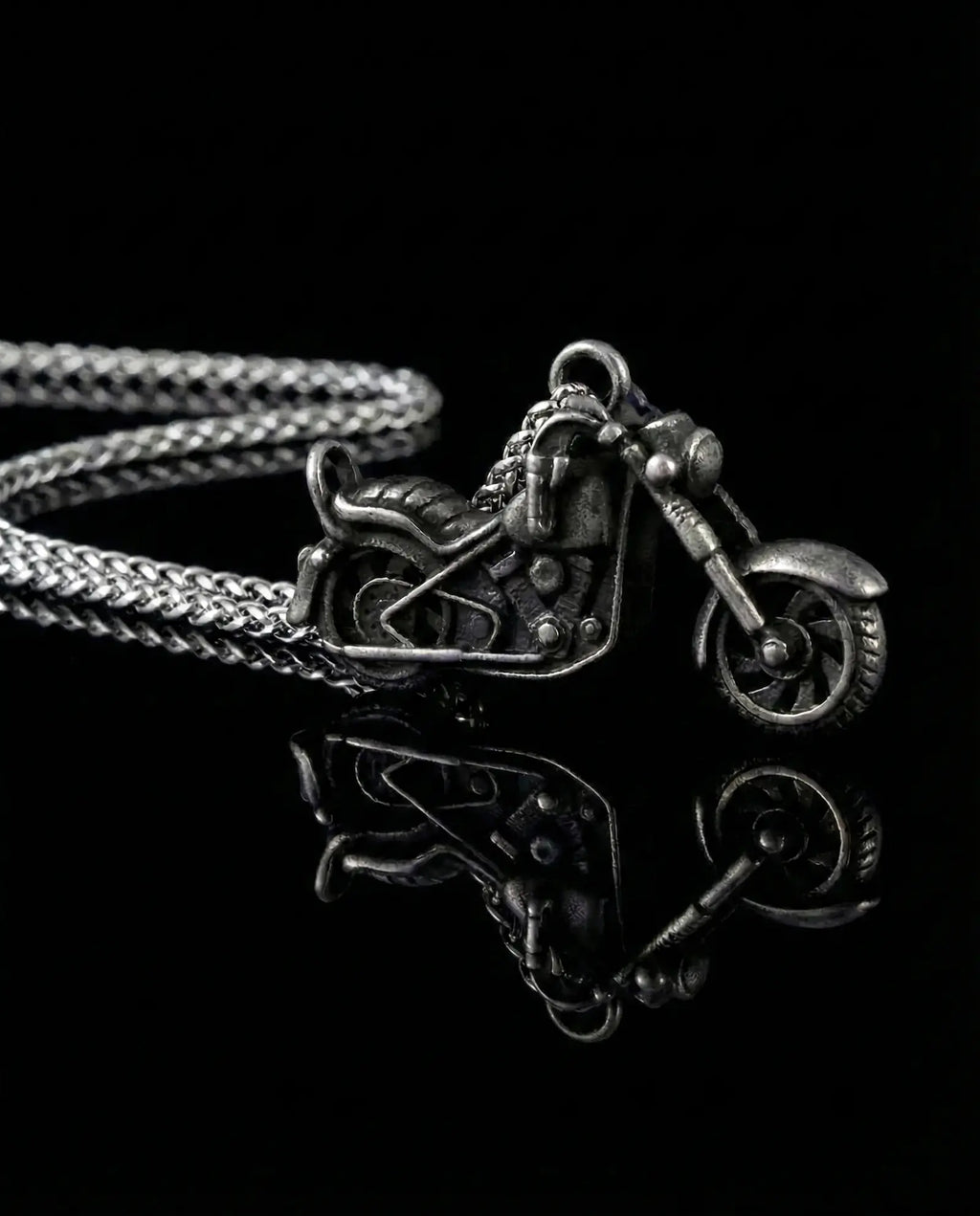 Vintage Motorcycle Pendant Necklace image 0