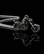 Vintage Motorcycle Pendant Necklace image 0