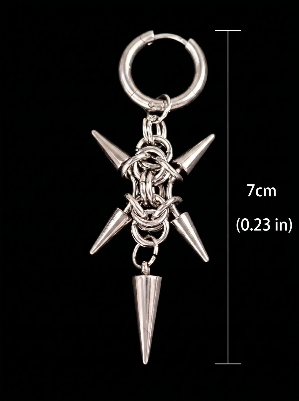 Punk Caltrop Spike Earrings image 8