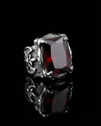 Vintage Gothic Ruby Ring image 0
