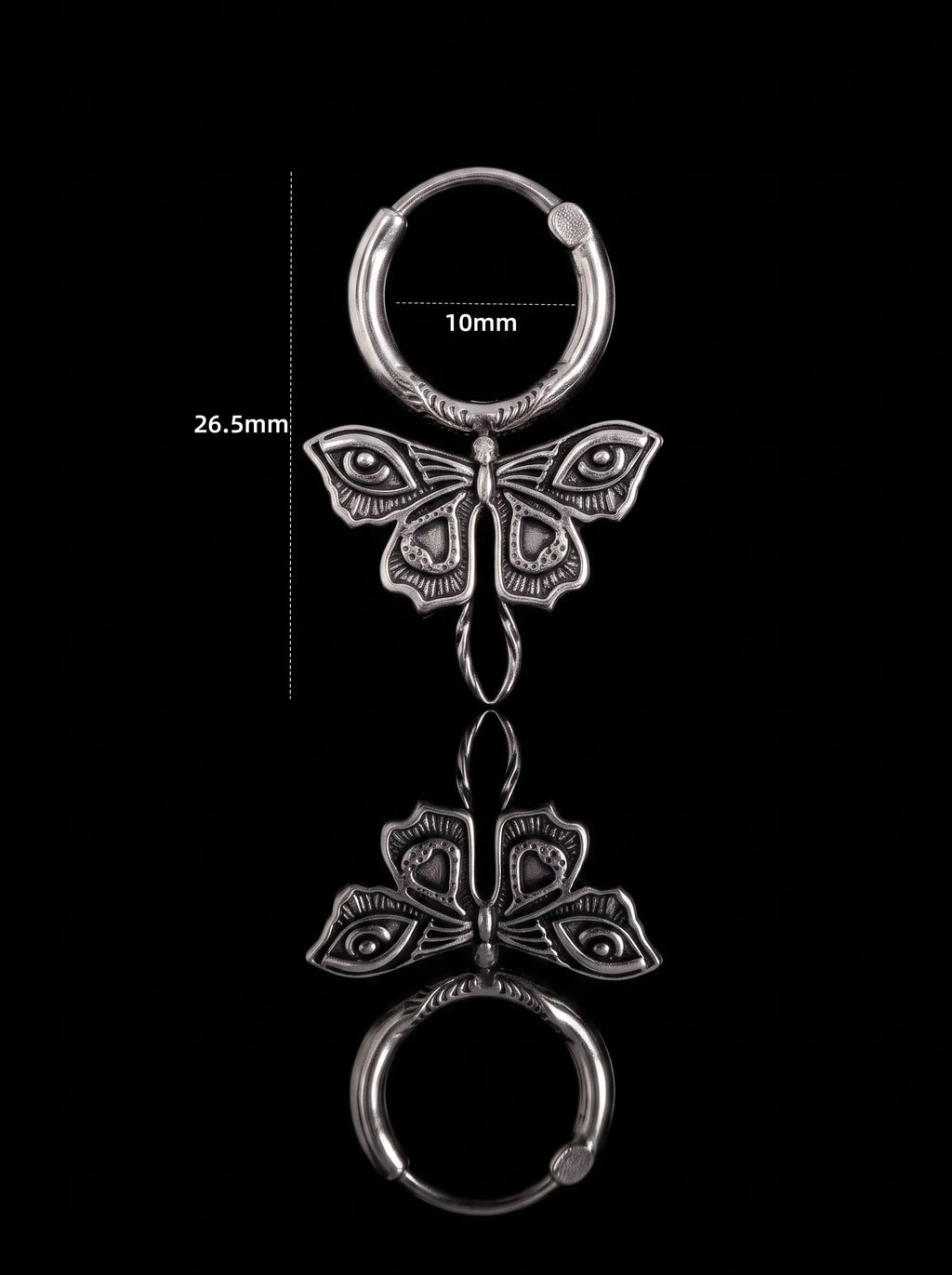 Oracle Wing Gothic Butterfly Earrings image 6