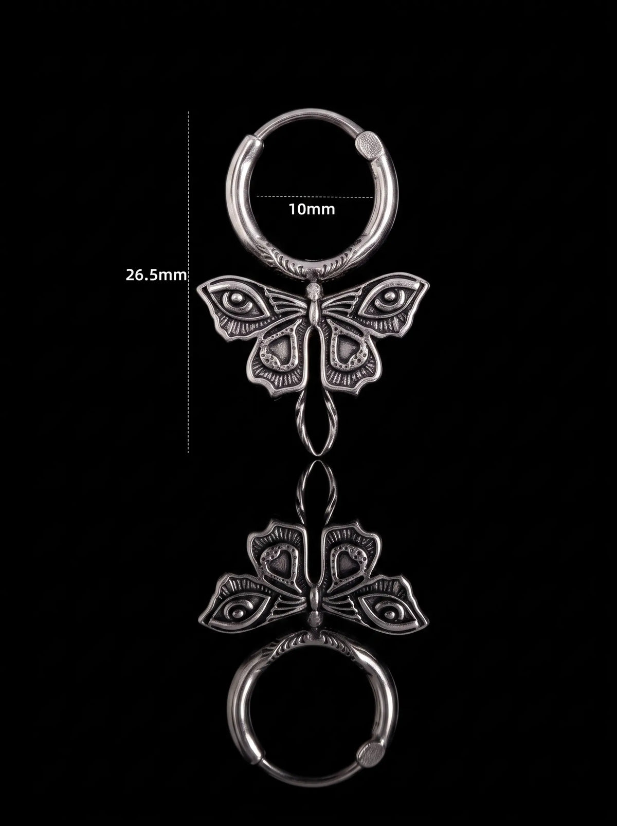 Oracle Wing Gothic Butterfly Earrings image 6