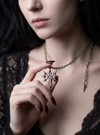 Voidthorn Gothic Cross Pendant Necklace image 3