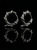 Gothic Serpent Hoop Earrings image 0