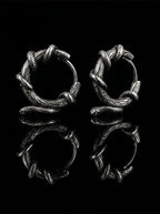 Gothic Serpent Hoop Earrings image 0