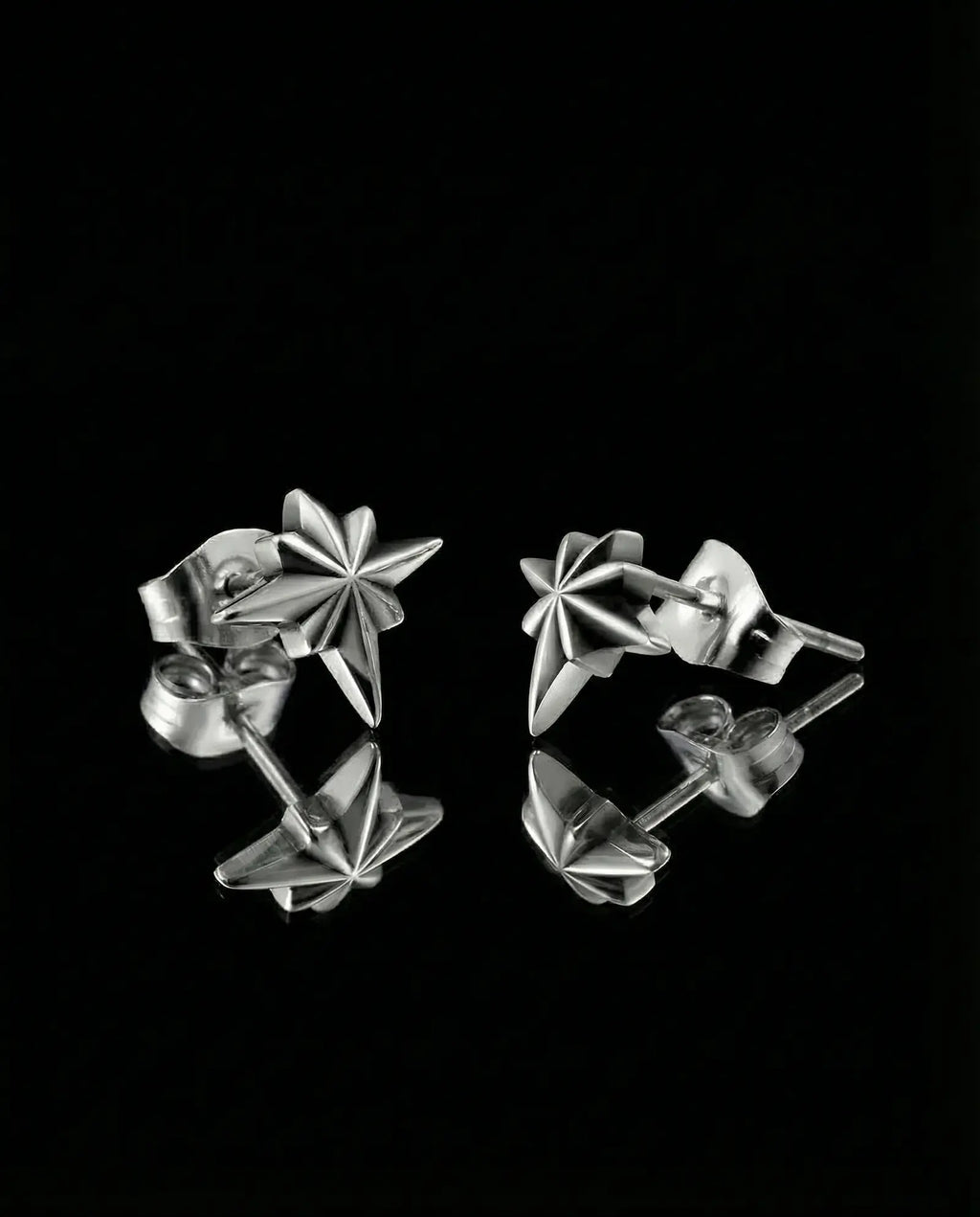 Punk Octagonal Star Earrings image 0