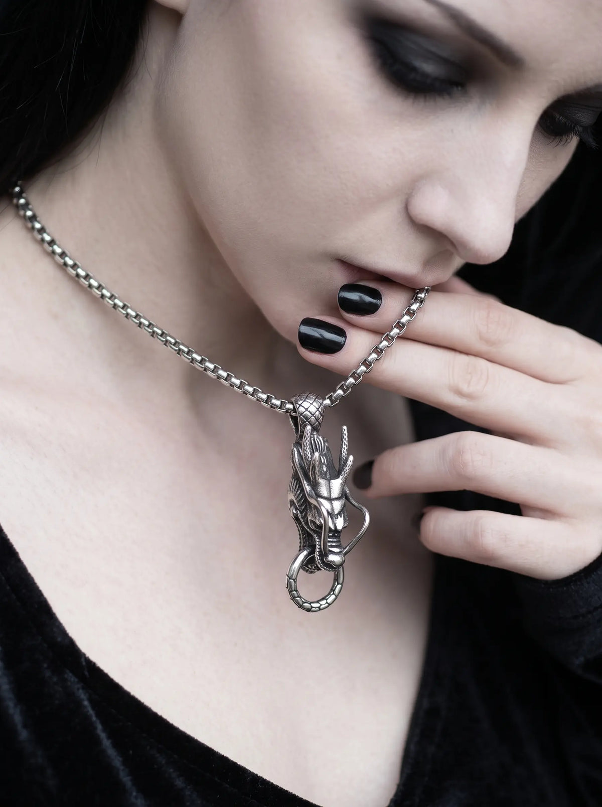 Oathkeeper Dragon Head Pendant Necklace image 6