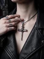 Forged Nail Cross Necklace image 8