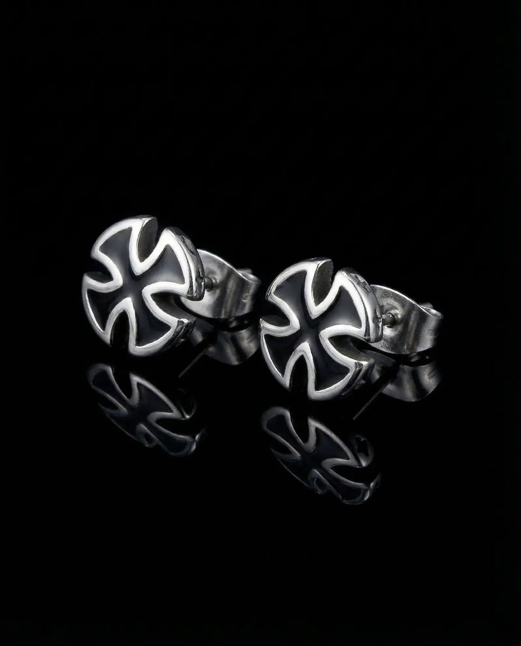Iron Cross Stud Earrings image 0