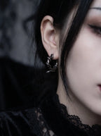 Gothic Serpent Hoop Earrings image 2