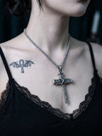 Forged Nail Cross Necklace image 7