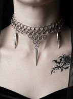 Punk Rivet Chainmail Choker image 1