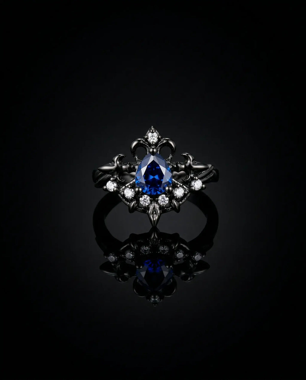 Midnight Tear Cross Ring image 0