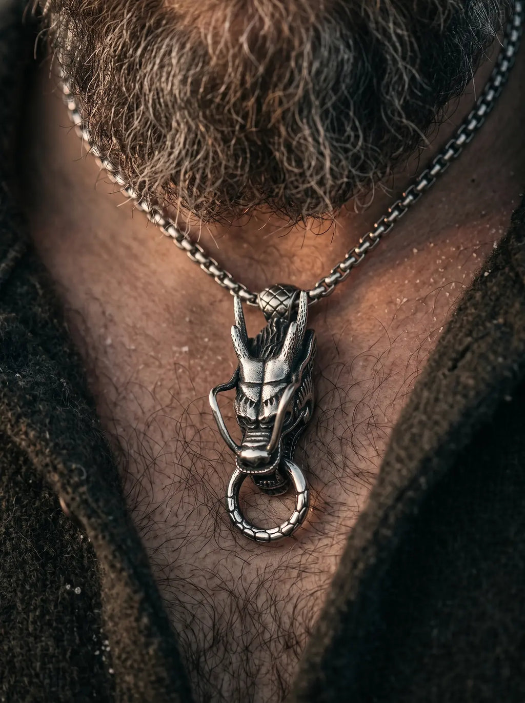 Oathkeeper Dragon Head Pendant Necklace image 1