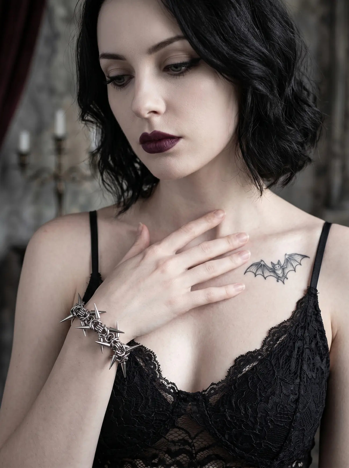 Punk Thorn Spine Bracelet image 2
