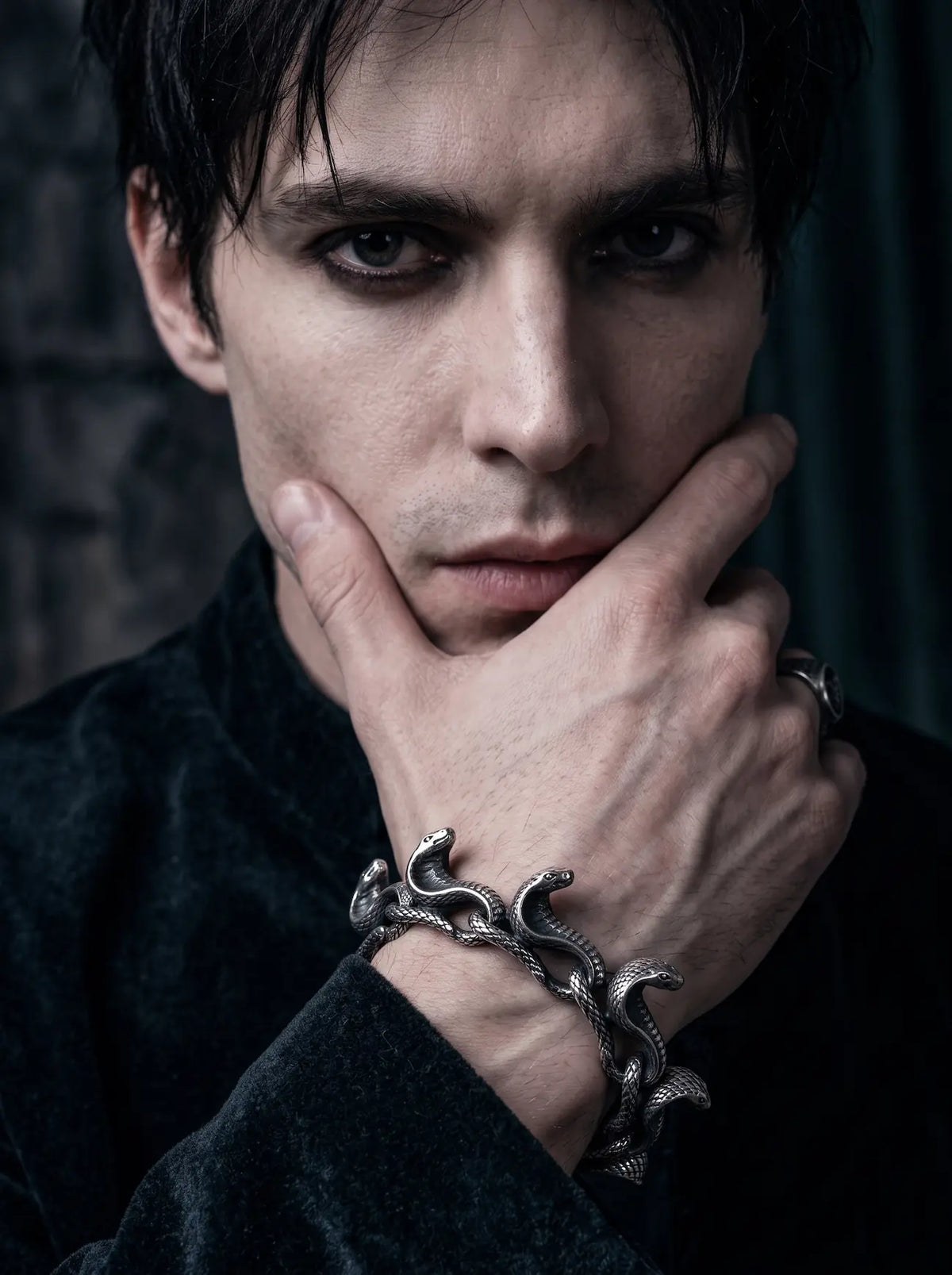 Entwined Serpents Gothic Bracelet image 8