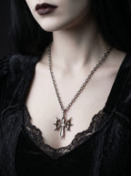 Voidthorn Gothic Cross Pendant Necklace image 2