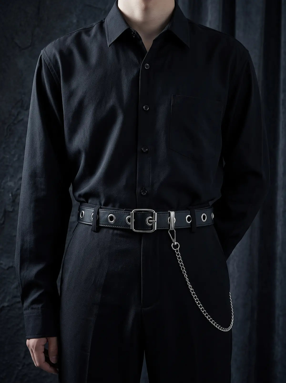 Chainbound Grommet Punk Belt image 3