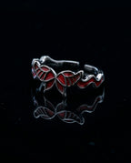 Crimson Butterfly Open Ring image 0