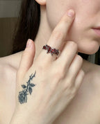 Crimson Butterfly Open Ring image 4