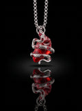Crimson Coil Gothic Snake Pendant Necklace image 0