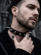 Punk Spiked Leather Choker image 6