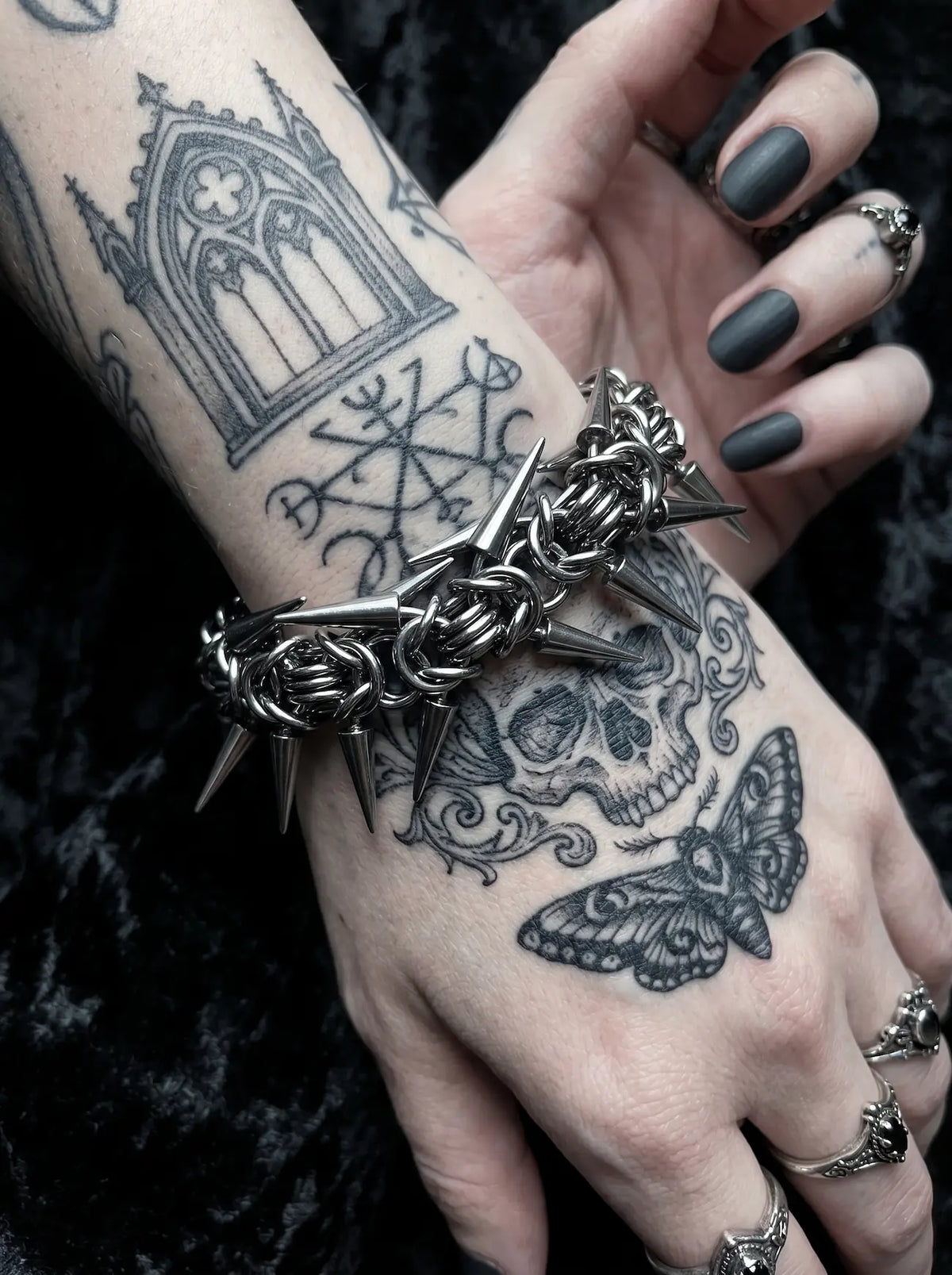 Punk Thorn Spine Bracelet image 1