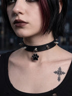 Punk Spiked Paw Choker image 3