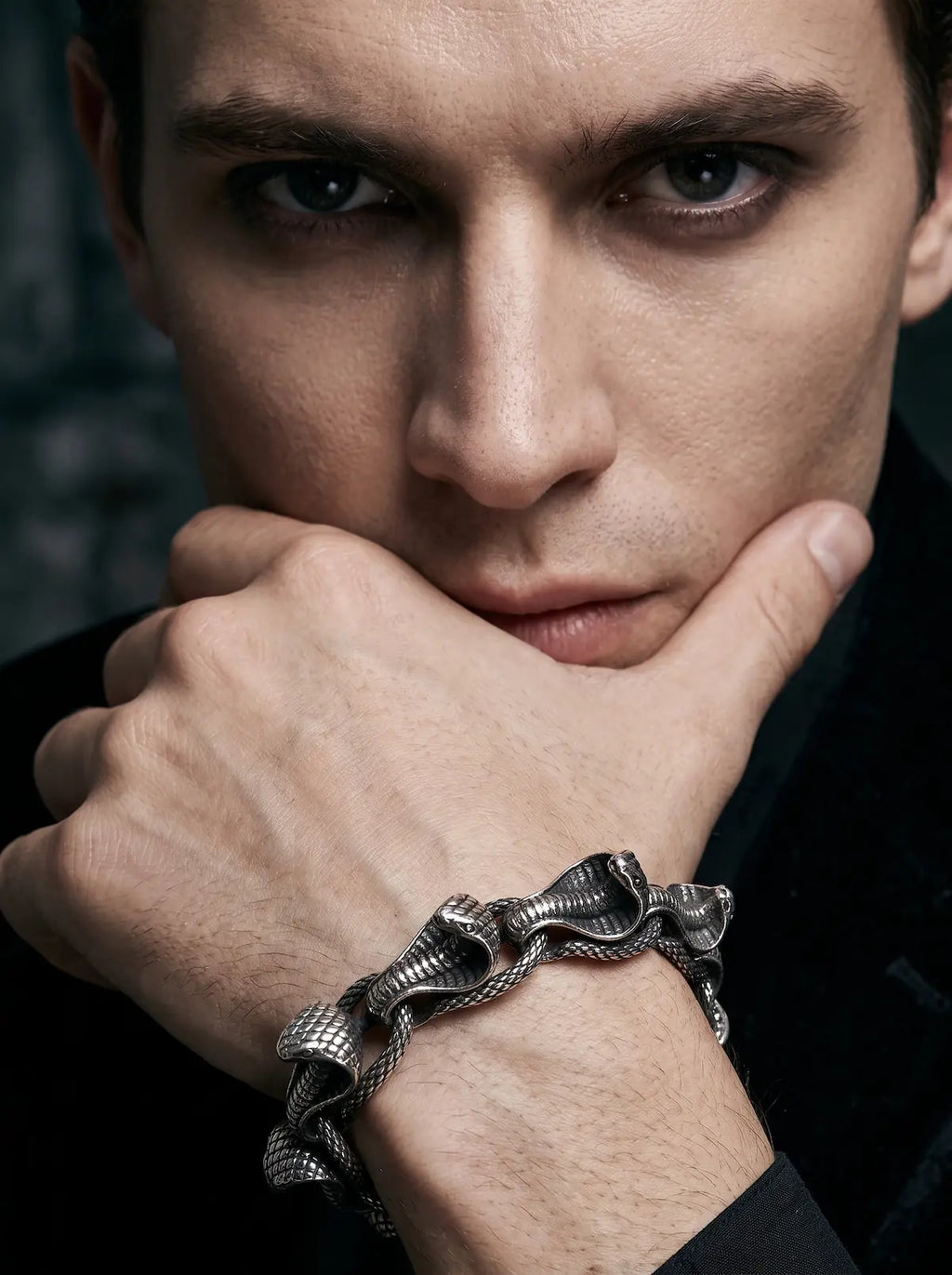 Entwined Serpents Gothic Bracelet image 4