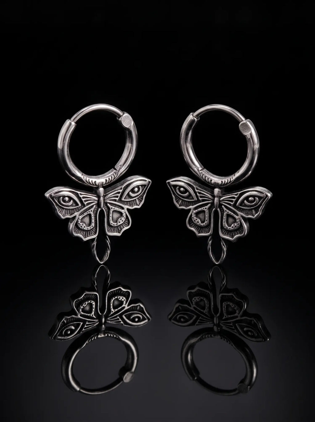 Oracle Wing Gothic Butterfly Earrings image 0