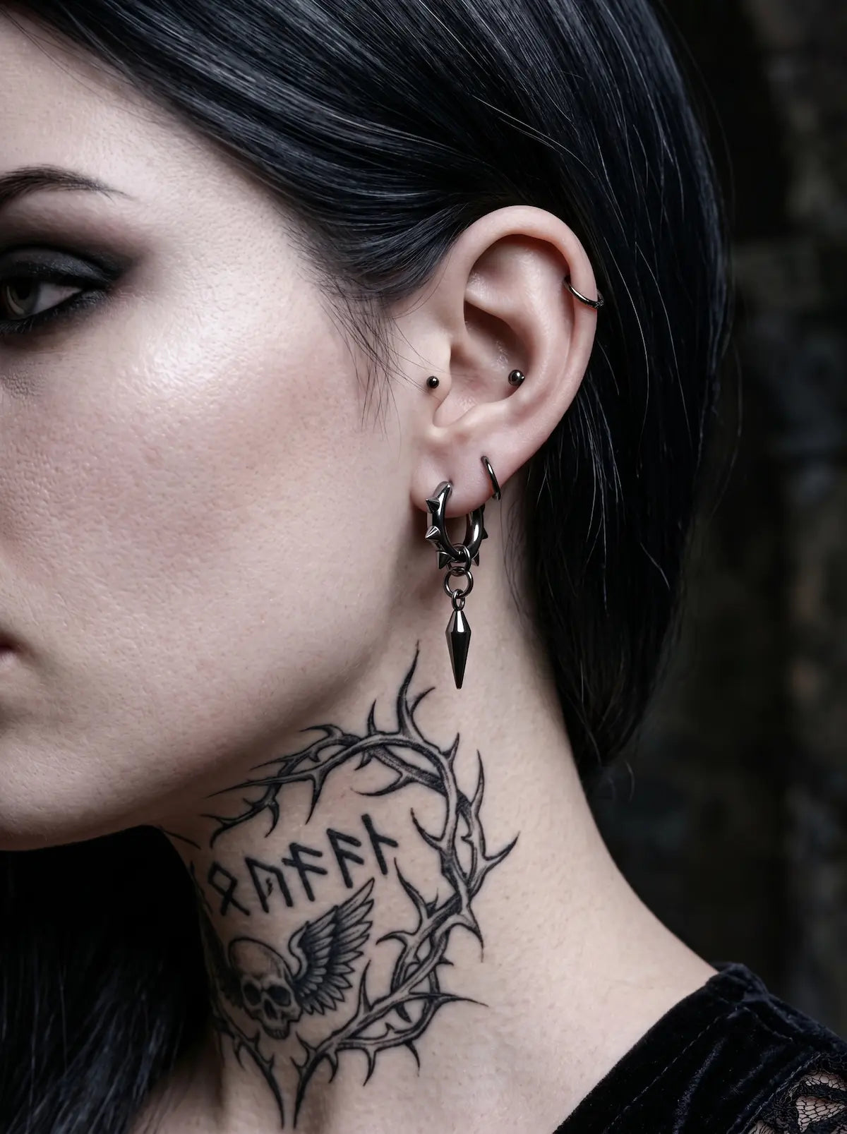 Punk Spiked Cone Earrings image 4