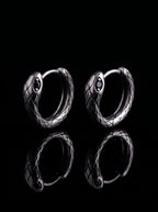Serpent Gaze Gothic Snake Hoop Earrings image 10
