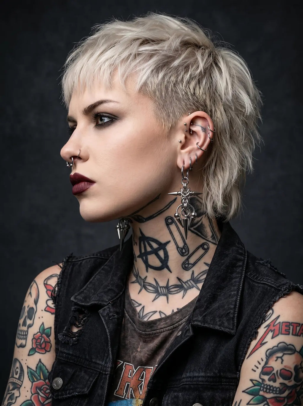 Punk Trident Earrings image 1