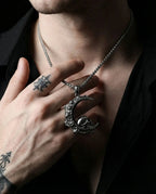 Crescent Skull Pendant Necklace image 4