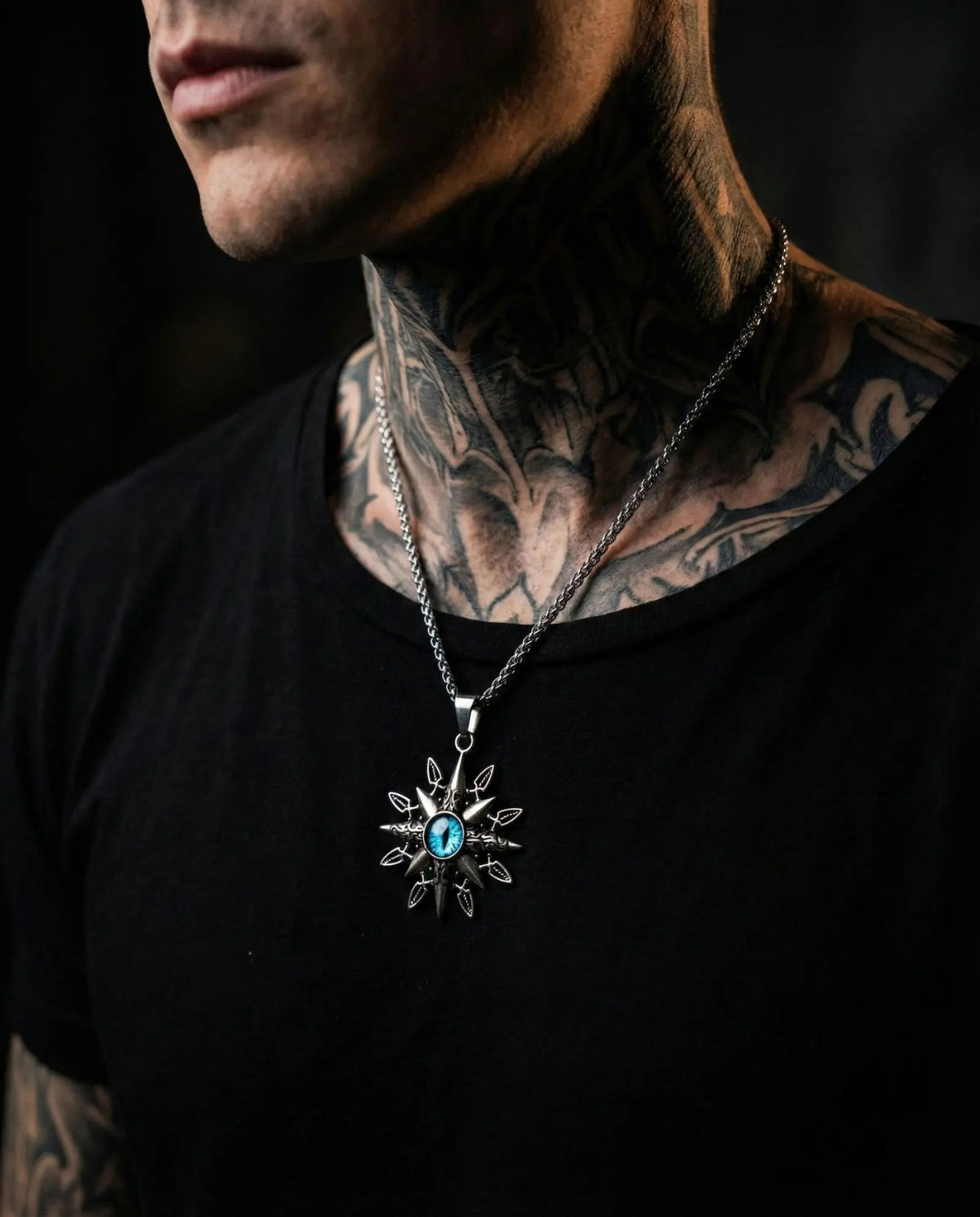 Eight-pointed Star Devil Eye Pendant Necklace image 3